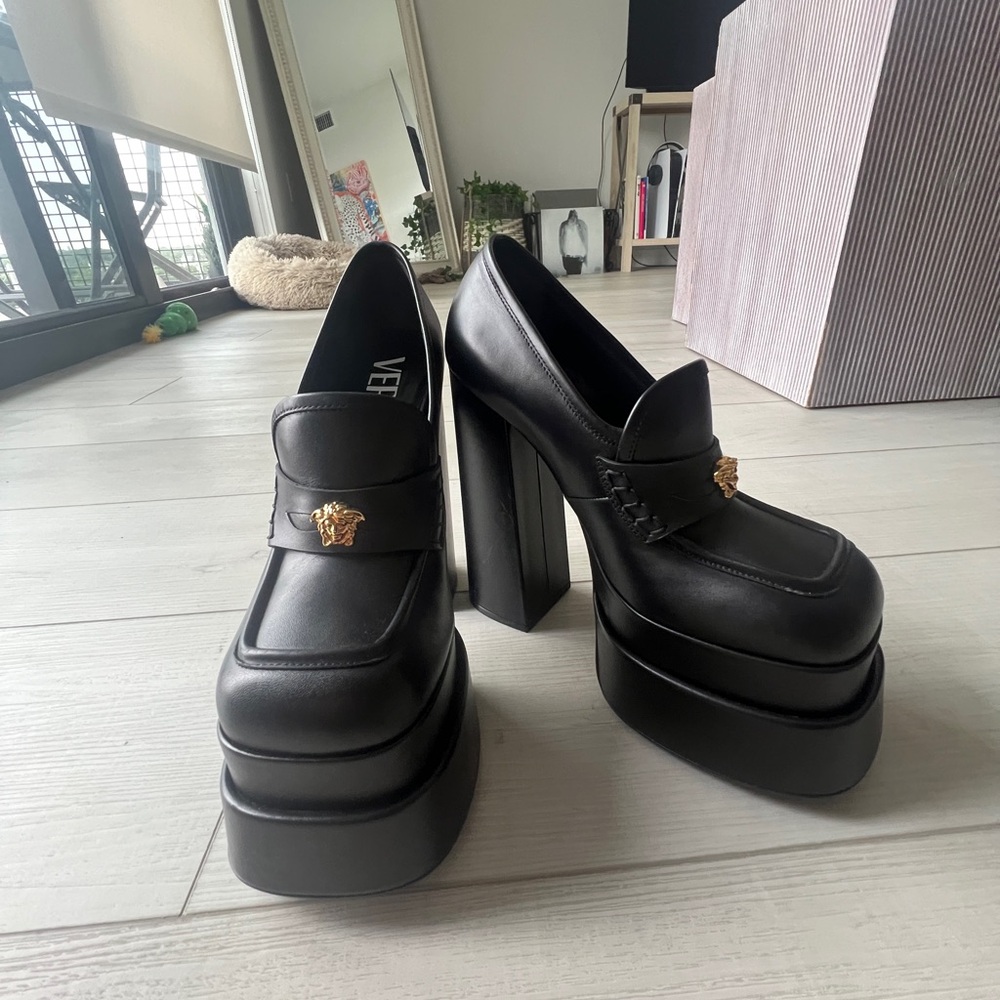 Versace loafer pumps